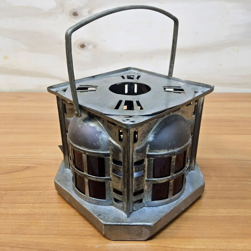 Calentador de té Art Decó antiguo Daaldrop / quemador de alcohol / quemador de aceite / calentador de tetera