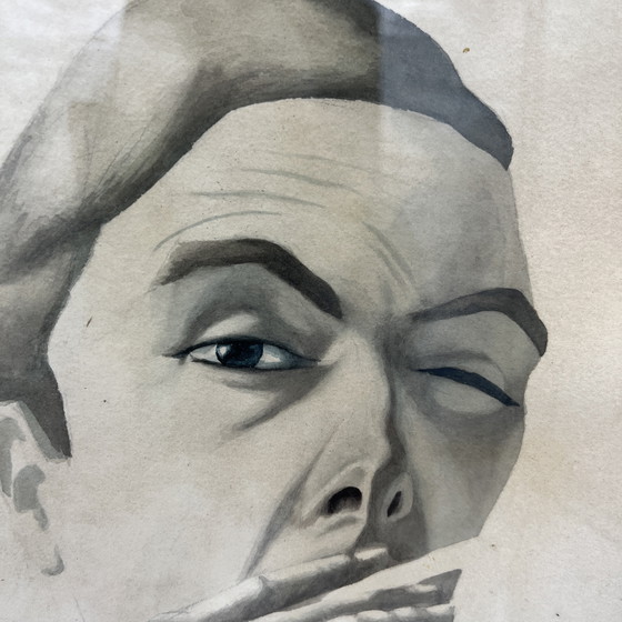 Image 1 of Ritratto di un uomo firmato ES