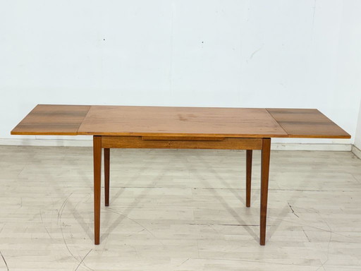 Mid-century wooden kitchen table, extendable dining table
