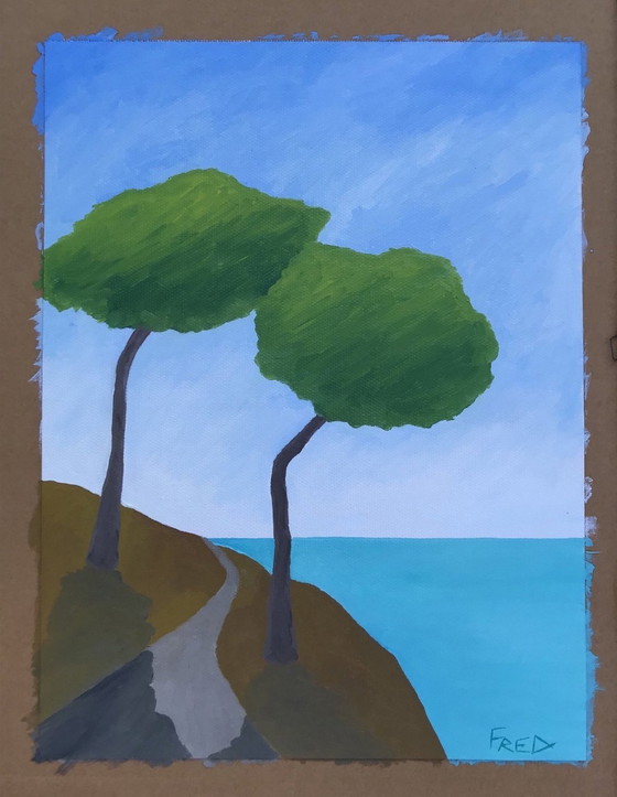 Image 1 of Olieverf op doek, 42x30 cm.