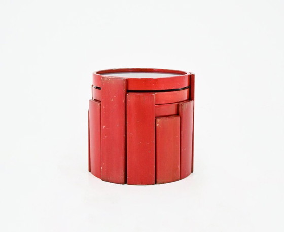 Image 1 of Set van 4 tafels, model 780, ontworpen door Gianfranco Frattini voor Cassina, jaren 60.