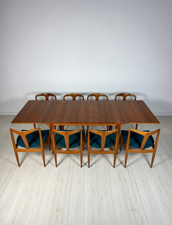 Tavolo da pranzo allungabile vintage svedese in teak anni '60 di Nils Jonsson per Hugo Troeds (photo 3 of 12)