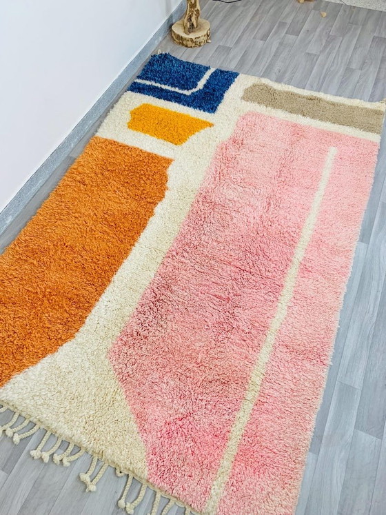 Alfombra tejida a mano de pura lana, hecha por encargo, tamaño 1,5/2,5 m – Alberto Bazzani, Wool (photo 5 of 5)