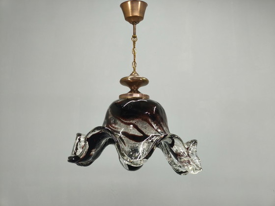Image 1 of Een paar hanglampen van Murano-glas, Italië, jaren 1960.