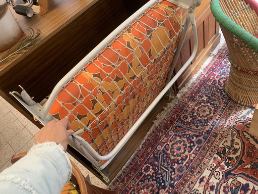 Vintage opklapbed in kast met bureau en matras zeer goede staat