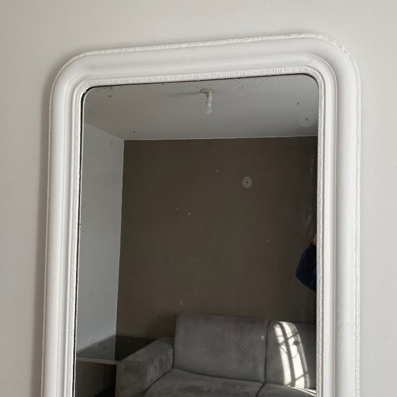 Image 1 of Louis Philippe mirror, late 19th century. White. 140x82.