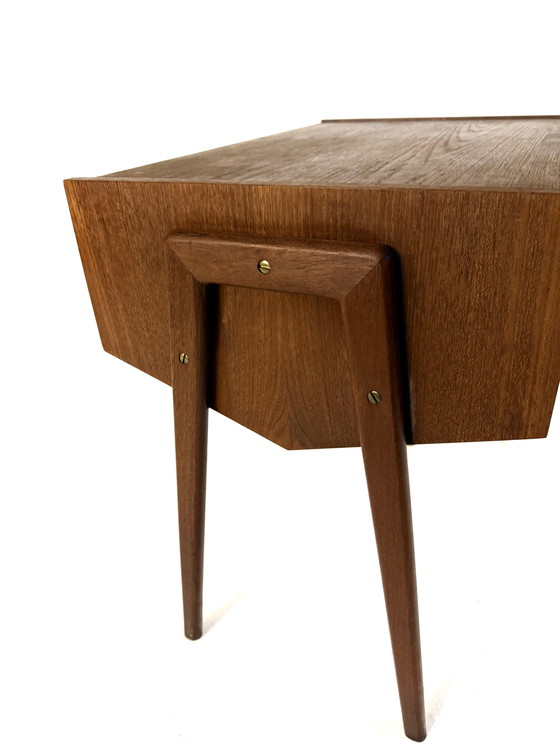 Image 1 of Vintage Danish teak sewing box '60