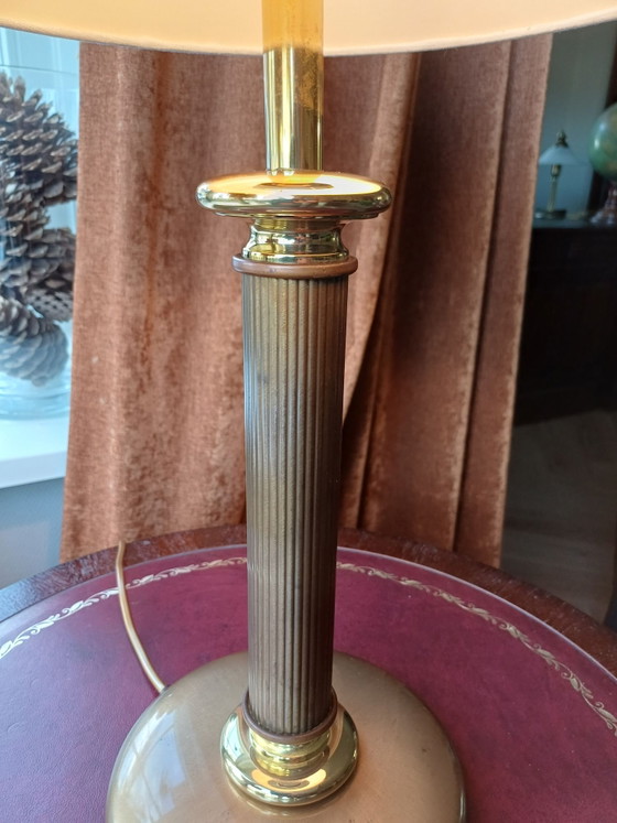 Herda grande lampada a colonna Hollywood Regency 55 cm alta – Lampade da tavolo, Metallo, Tessile (photo 6 of 10)