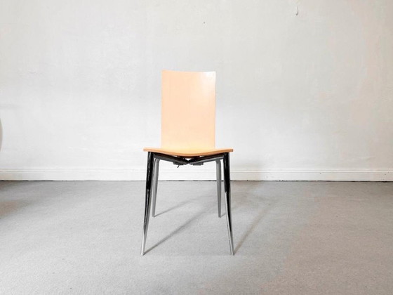 1/6 Philippe Starck Driade Olly Tango Sedia Cromata – Sedie da pranzo, Legno, Cromo (photo 10 of 12)