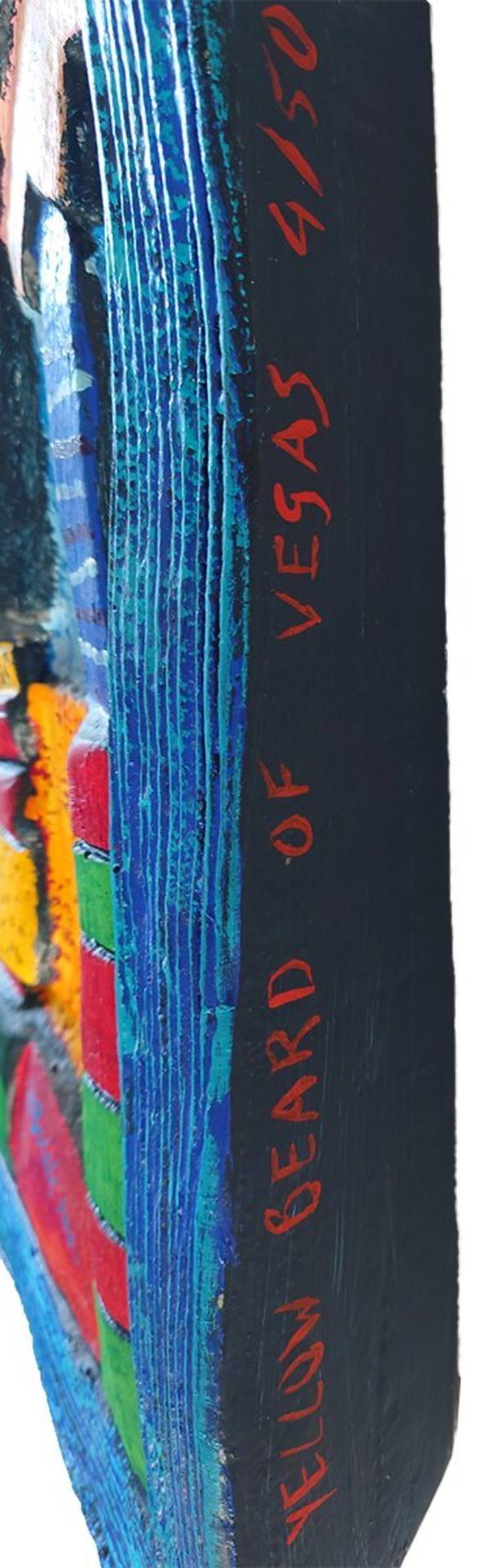 Image 1 of  Clemens Briels - Zeldzaam wandbord: "Yellow Beard of Vegas" - Gesigneerd & Certificaat! ndbord: "Ye