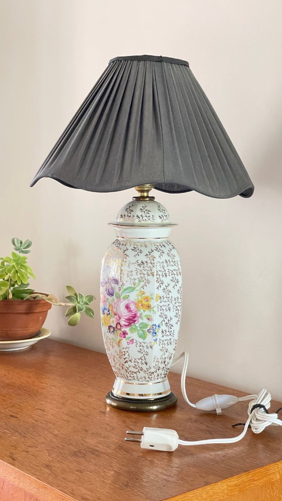 Image 1 of Lámpara de porcelana de Limoges, Francia