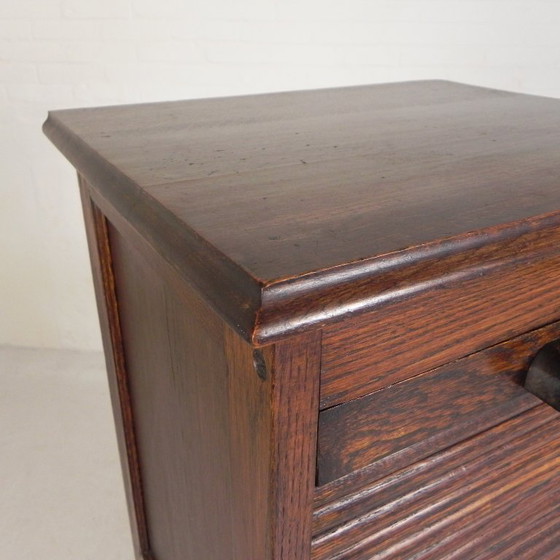 Image 1 of Armadio in rovere con serranda avvolgibile, 1 anta, altezza 123 cm, anni '30