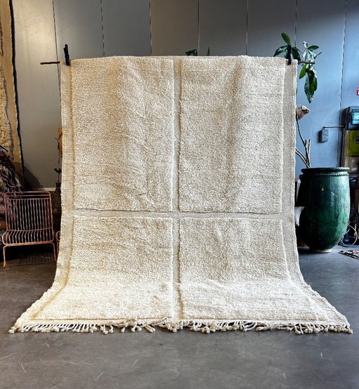 Handgeweven Marokkaans Mrirt-tapijt – 220 × 320 cm – Natuurlijke wol