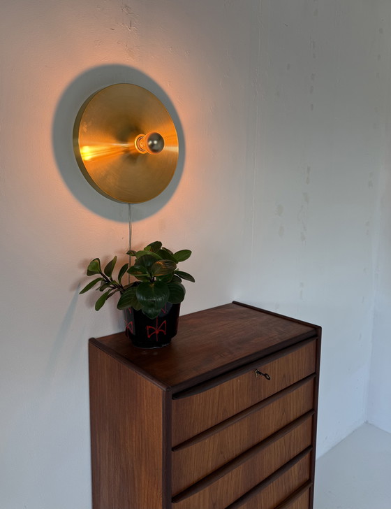 Image 1 of Applique murale vintage « disque » style Space Age, Honsel '70