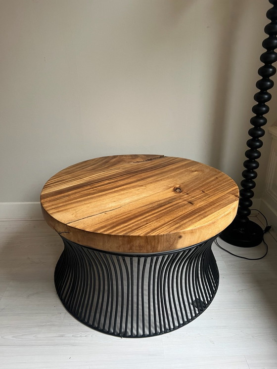 Tavolino da caffè rotondo unico – eigen ontwerp, Tavolini da caffè, Legno, Metallo (photo 11 of 15)