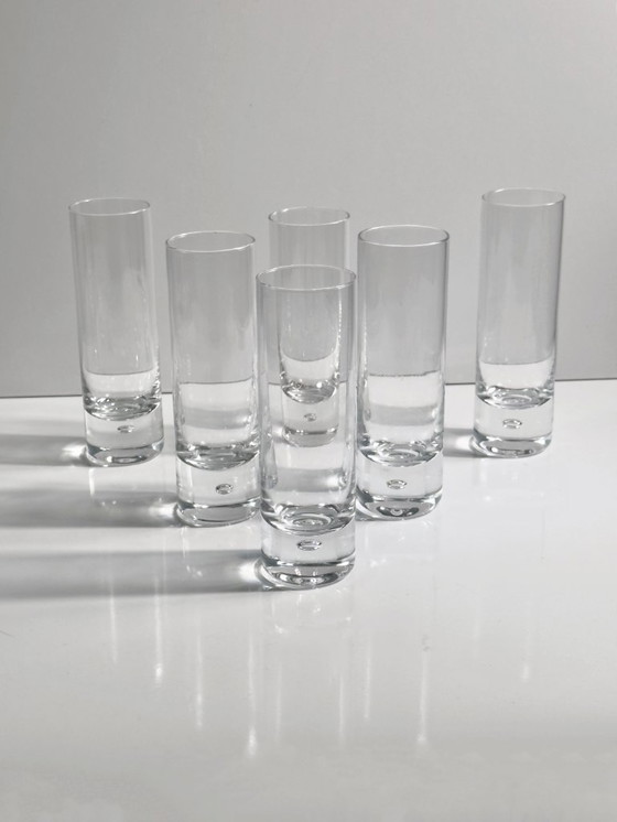 Image 1 of 6 vintage drinkglazen Arnolfo di Cambio Sergio Asti Bubble Long Drink Italië jaren 70 60 Crystal Brutalist