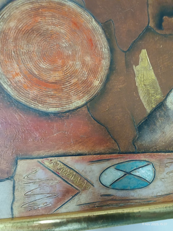 Image 1 of Pintura abstracta dorada