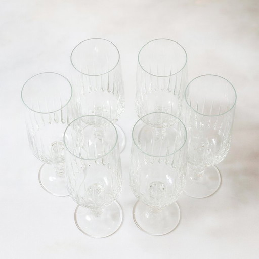 Calici da champagne Claudia Fine in cristallo di Bohemia d'epoca