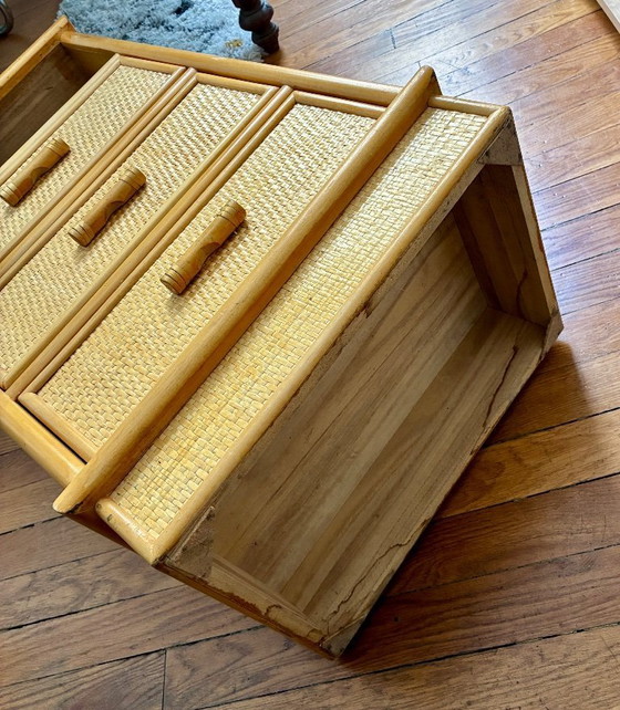 Image 1 of Kleine ladekast van rotan en bamboe