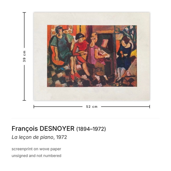 Image 1 of François DESNOYER De pianoles zeefdruk 1972