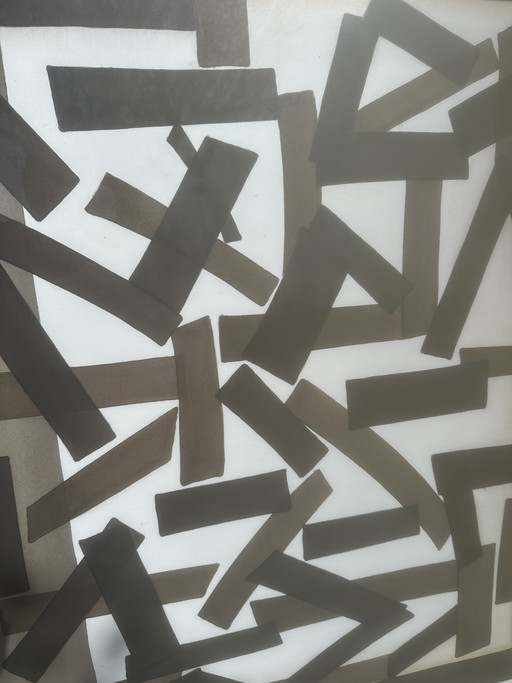 Abstract artwork framed 79x92x2.5 cm