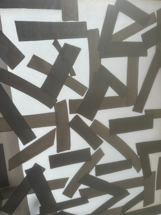 Image 1 of Abstract artwork framed 79x92x2.5 cm