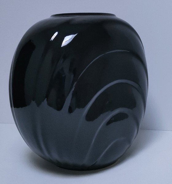 Image 1 of Vaso in ceramica nera, design W.Germany, anni '80