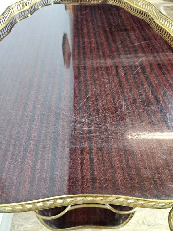 Image 1 of Chariot de bar luxueux, Maison Jansen, style Hollywood Regency, France, années 1950/70