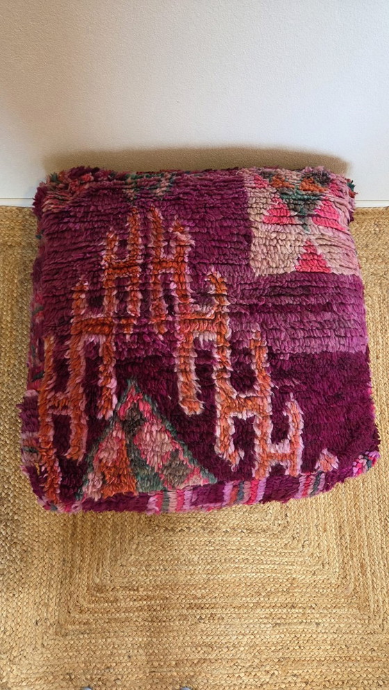 Image 1 of Moroccan pouf, bohemian soft floor cushion