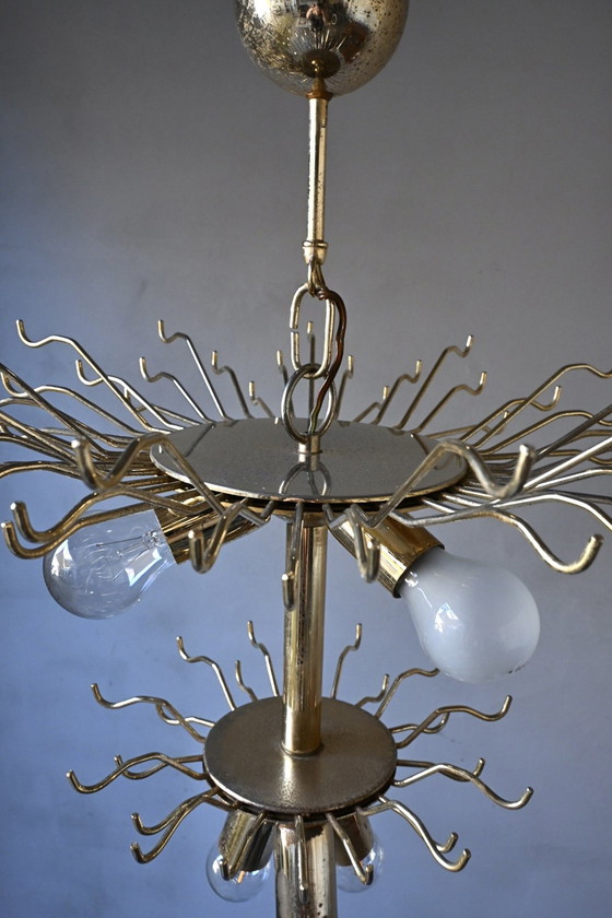 Italiaanse Kroonluchter In Murano Glas - Toni Zuccheri Venini – Hanglampen, Metal, Vintage (photo 11 of 15)
