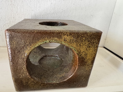 Vintage Cube Vase - Lava