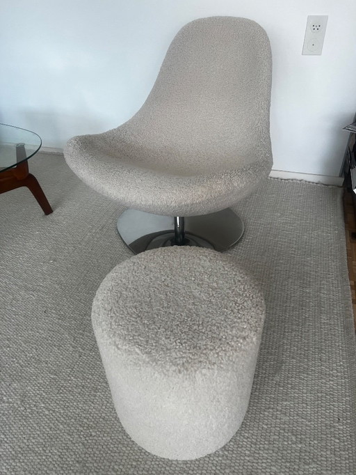 Carl Öjerstam Draaifauteuil Met Poef
