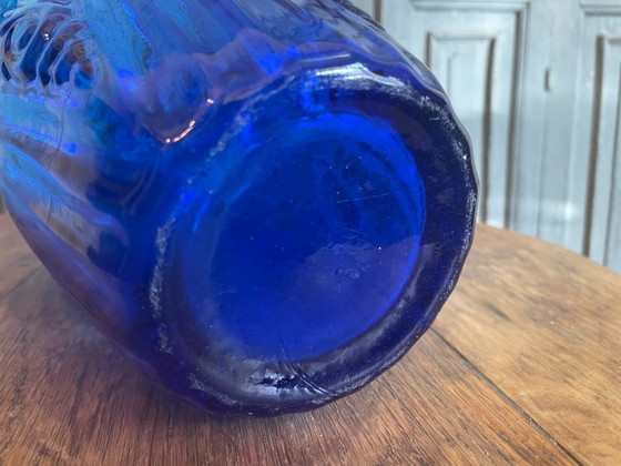 Image 1 of Art Deco Vase 1930 Cobalt Blue French