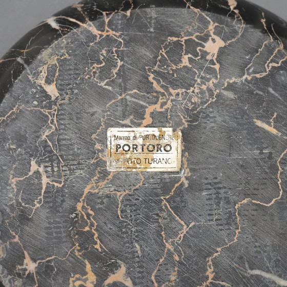 Image 1 of Bol en marbre noir Portoro, années 1970