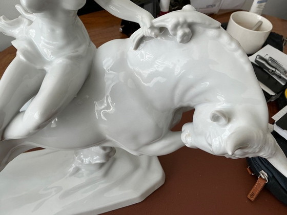 Image 1 of >>> Donna sul toro (Herend) RARA ❗️statua di grandi dimensioni <<