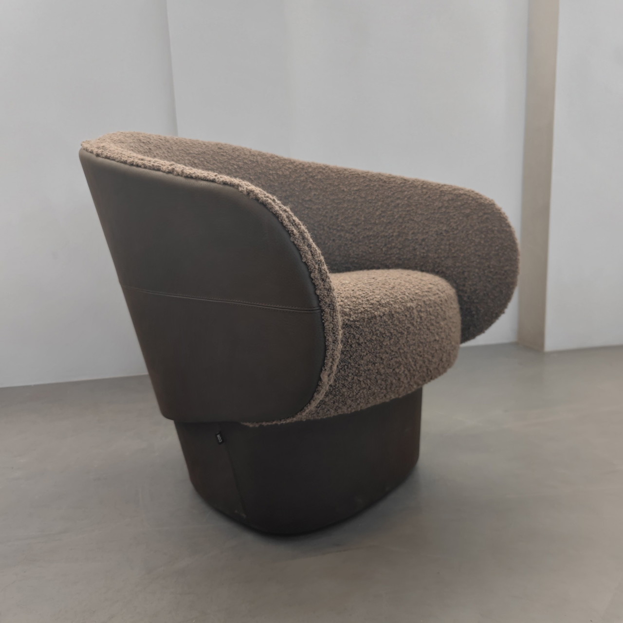 Cor Roc Armchair - Mocha Leather and Beige Bouclé Upholstery | €3,370 ...