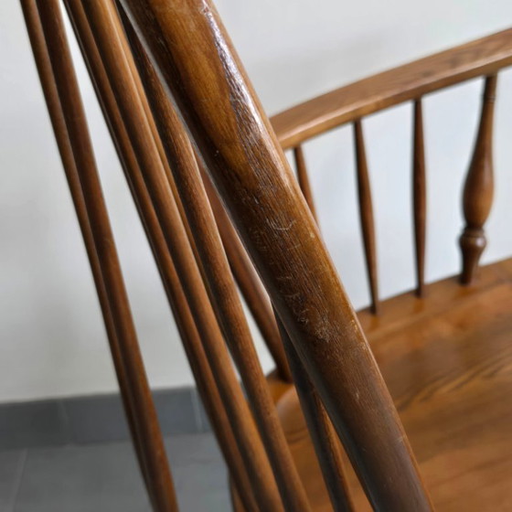 Image 1 of POLTRONA VINTAGE 1950 STILE WINDSOR IN FAGGIO VERNICIATO ANNI '50 DLG TAPIOVAARA ERCOL