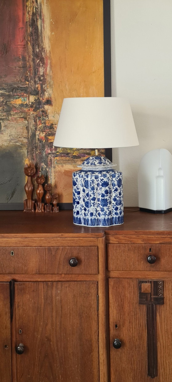 Image 1 of Theebuslamp handgeschilderd 