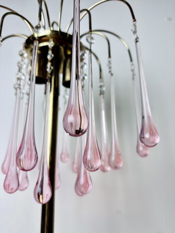 Image 1 of Murano Teardrop Table Lamp Pink