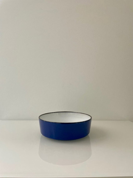 Vintage Scandinavische keramieken schaal – blauw glazuur