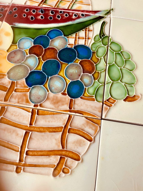 Image 1 of Majolica fruit basket "tiles"