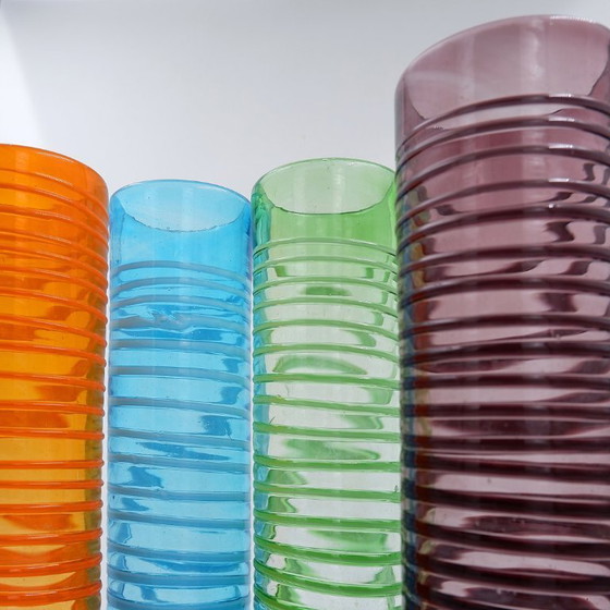 Image 1 of Set di quattro grandi vasi a spirale - Vetro di Murano