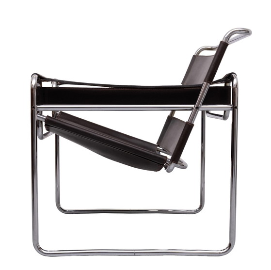 Fauteuil Wassily B3 marron foncé de Marcel Breuer pour Gavina, années 1960 – Leather, Bauhaus (photo 21 of 40)