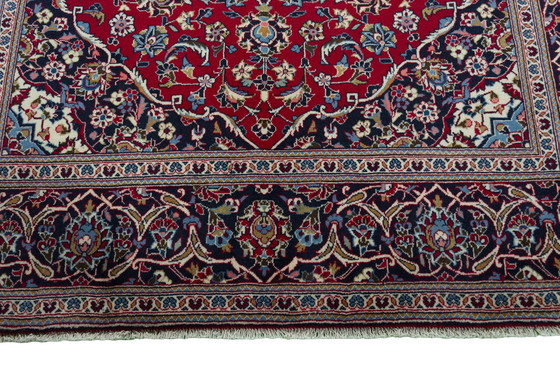 Image 1 of Handgeknüpfter Kashan Kork Orientteppich – 300 x 195 cm – Klassisches Rot & Feinste Handarbeit