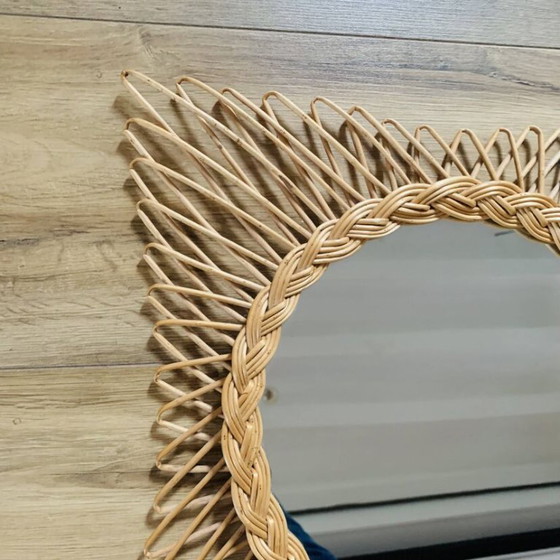 Image 1 of Vintage wicker mirror