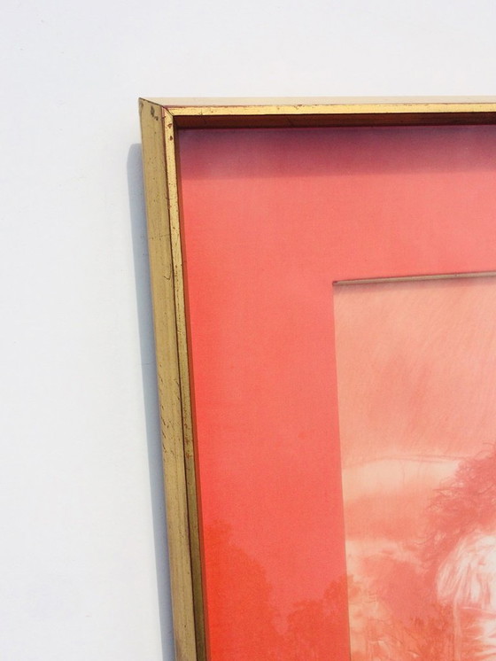 Image 1 of Alvarido, Large Red Chalk: 'The Gift' 70s Vintage