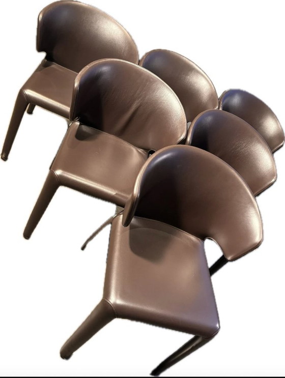 Image 1 of 6x Sedie in pelle Cassina Hola 367