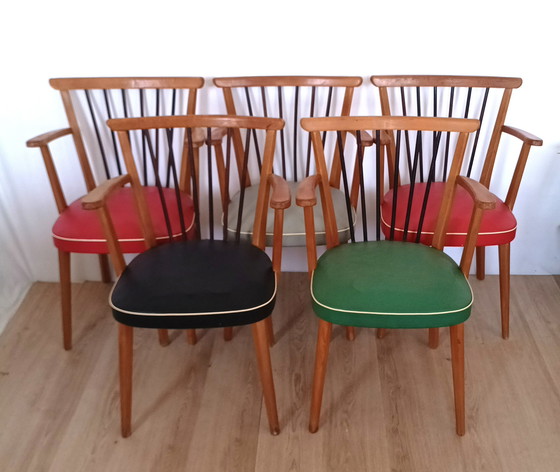 Image 1 of Fünf Esszimmerstühle Fifties