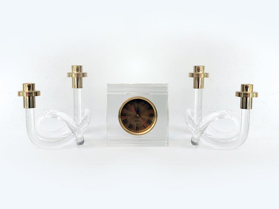 Candlestick Set & Clock Dorothy C. Thorpe – Elaine Bscheider voor Dorothy C. Thorpe, Candle holders, Brass (photo 2 of 18)
