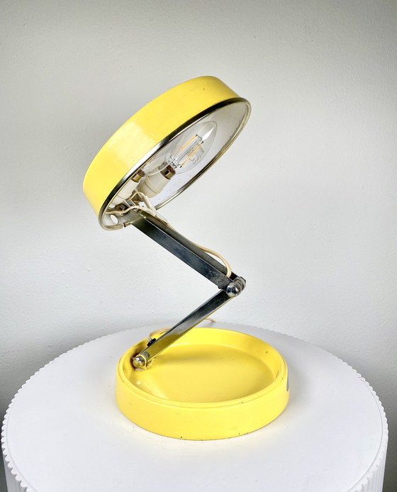 Image 1 of Vintage gele GEI opvouwbare bureaulamp - jaren 70 Space Age verstelbare Z-lamp - Mid-Century moderne verlichting - Eclectische r
